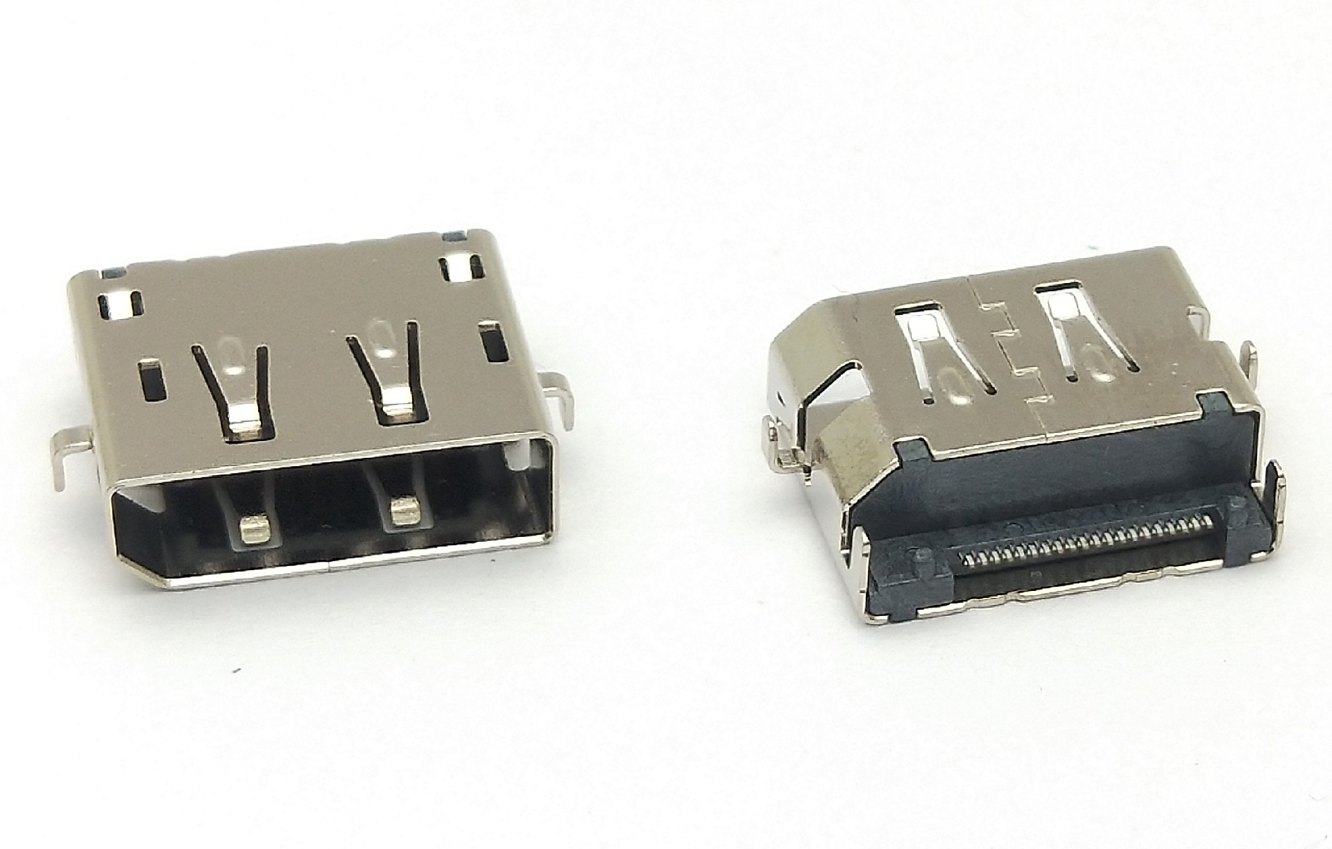 Display Port  母頭  SMT  沉板式  無(wú)翻邊，1.2 PCB 置中